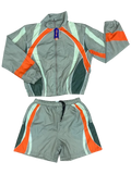 Multi Color Windbreaker Short Set - LIGHT GREEN