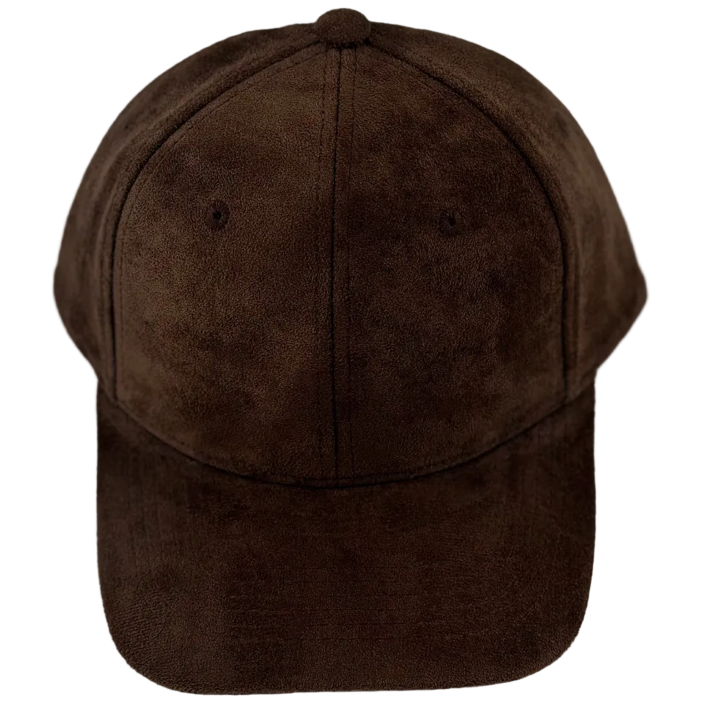 Espresso Brown Suede Latch-Back Cap