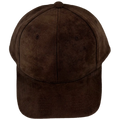 Espresso Brown Suede Latch-Back Cap