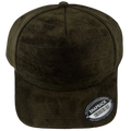 Olive Suede Snapback Cap