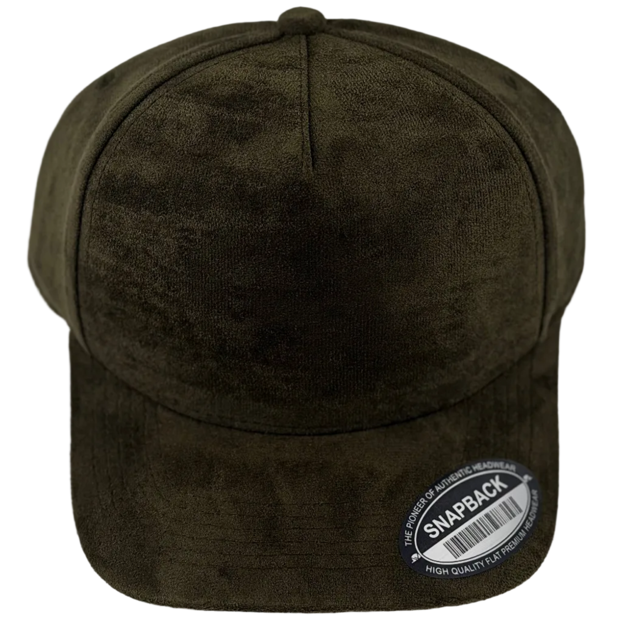 Olive Suede Snapback Cap