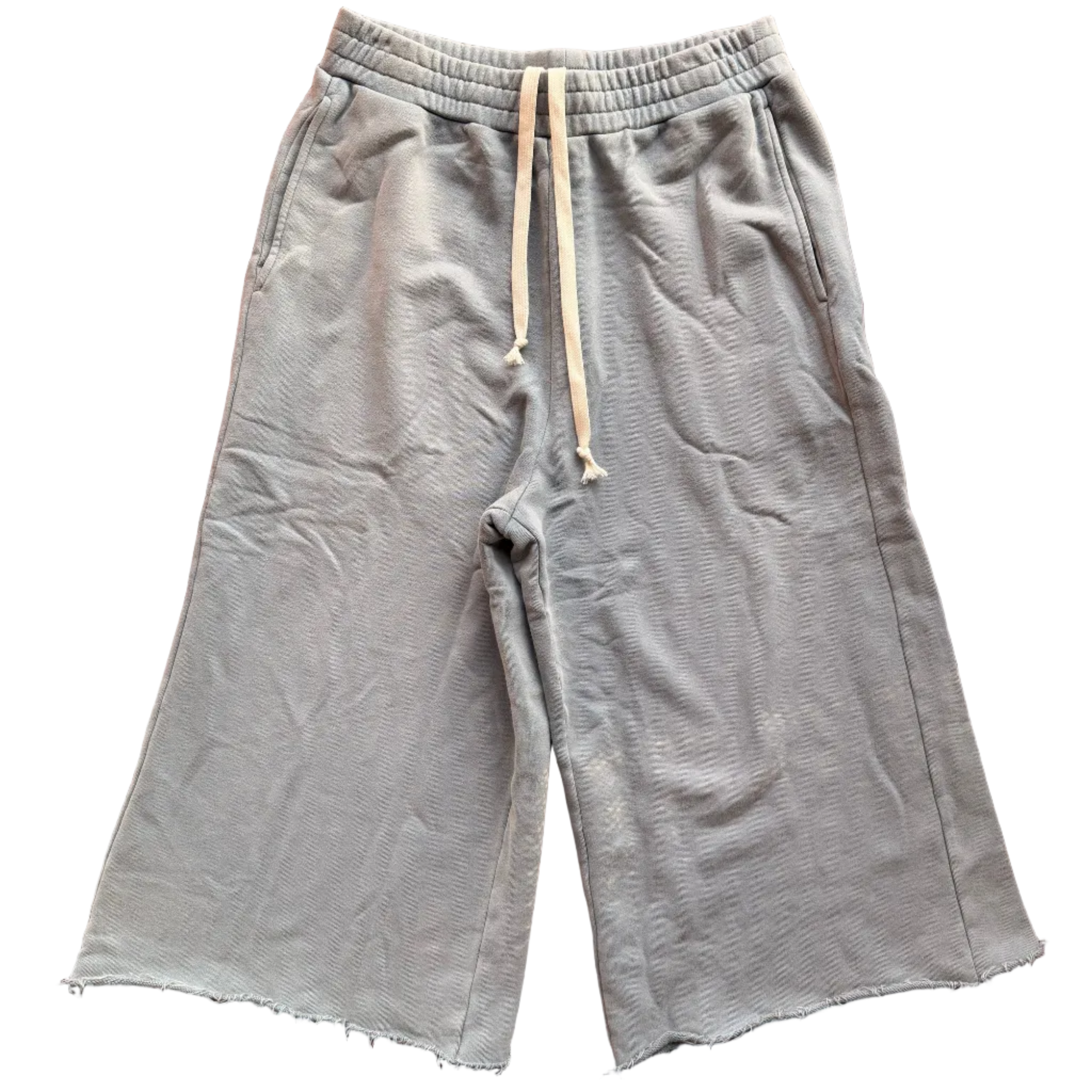 Heather Gray Oversized 3/4 Sweat Shorts