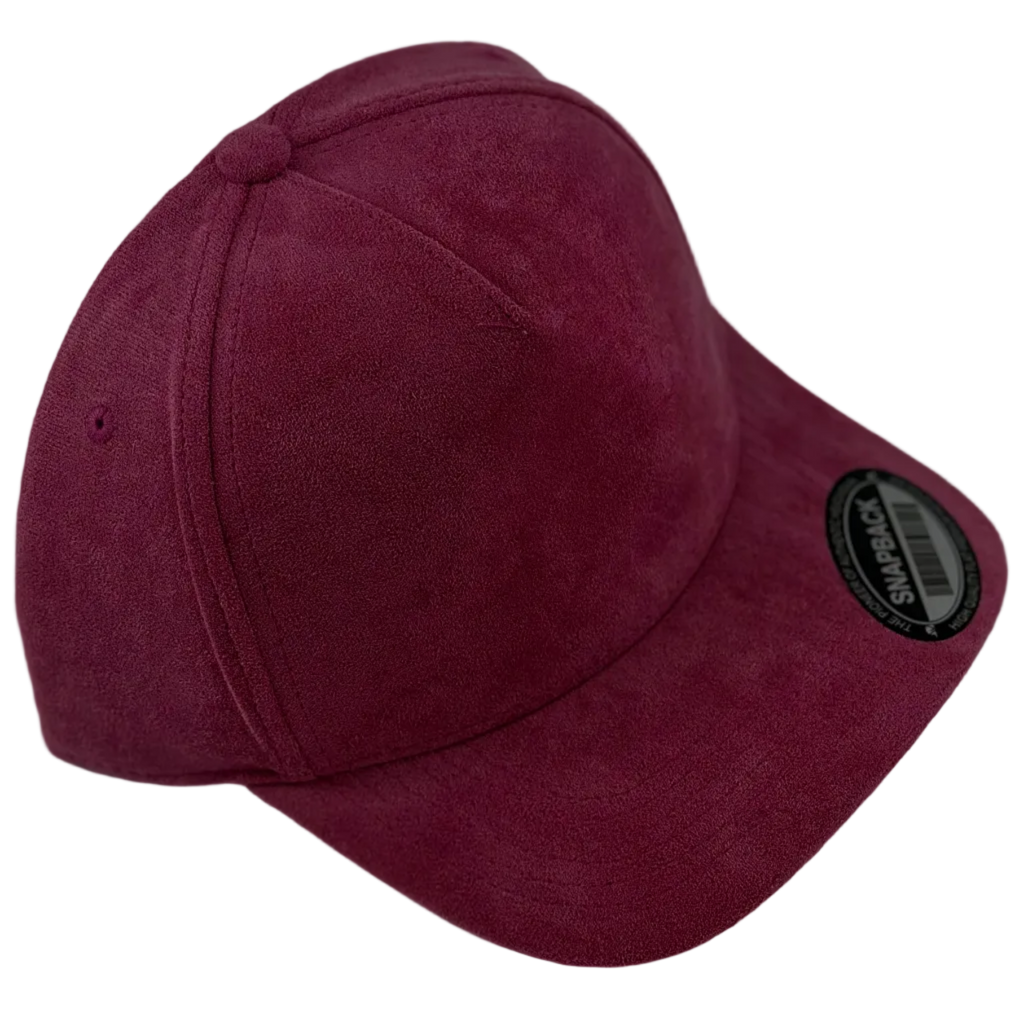Rose Pink Suede Snapback Cap