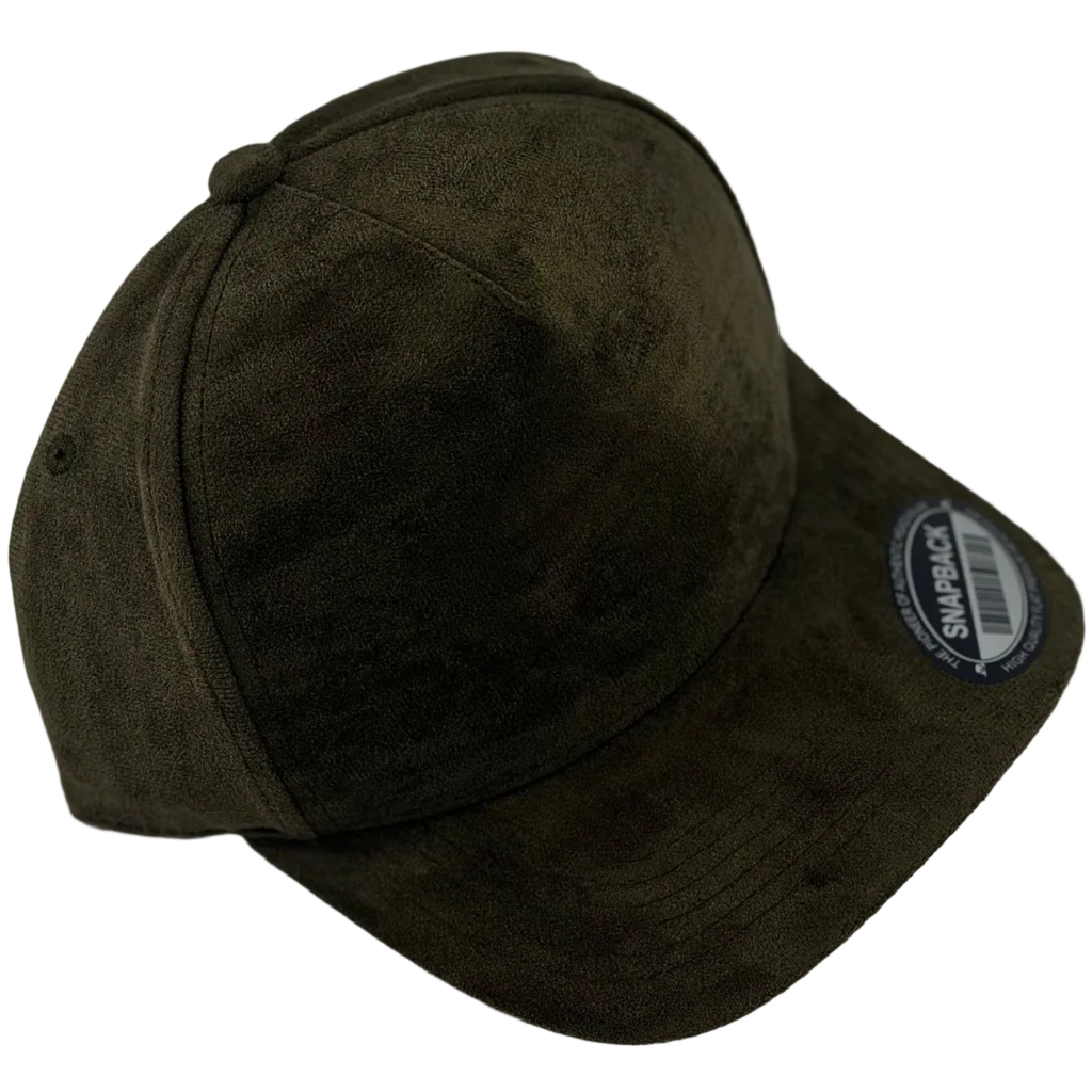 Olive Suede Snapback Cap