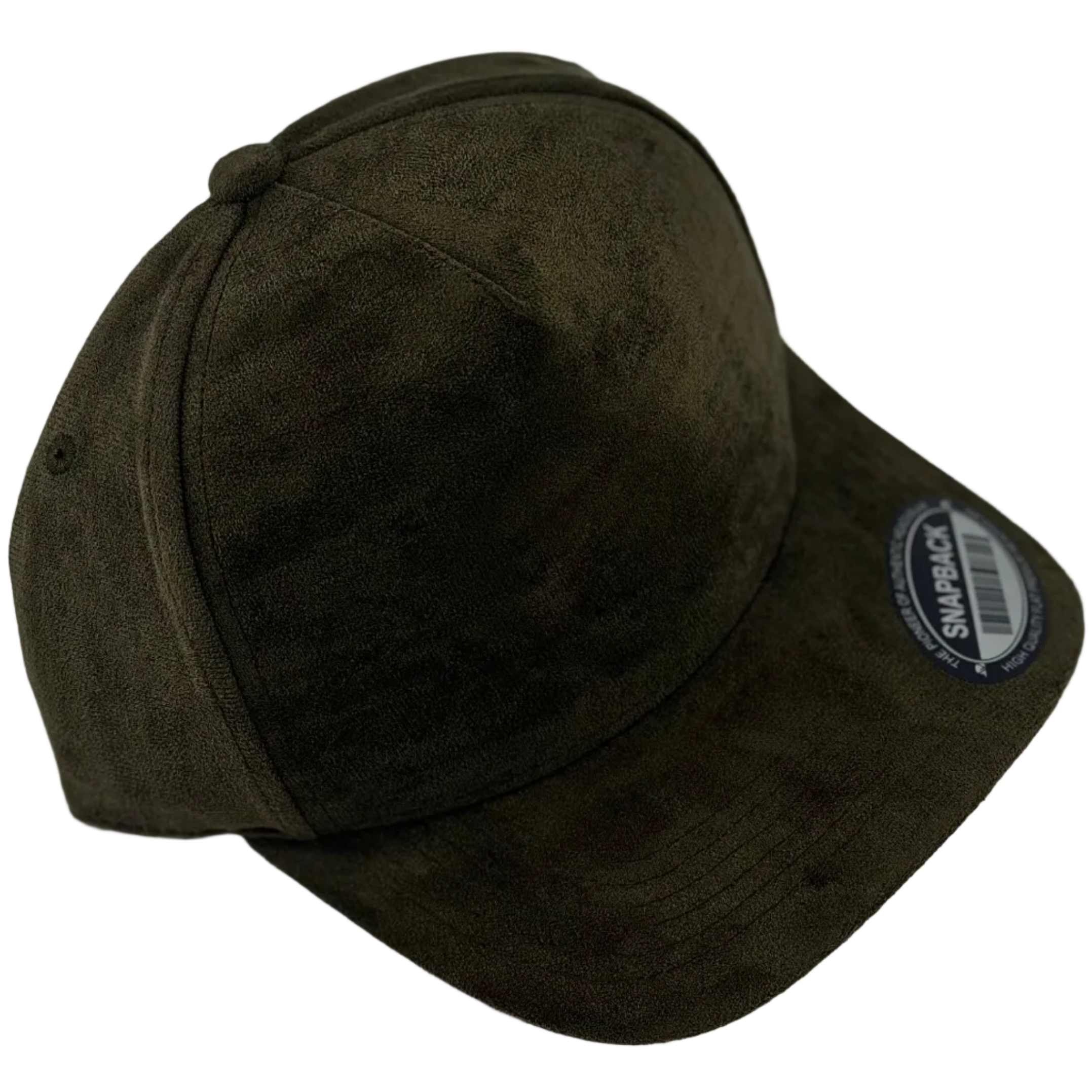 Olive Suede Snapback Cap