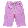 Bubblegum Pink Oversized 3/4 Sweat Shorts