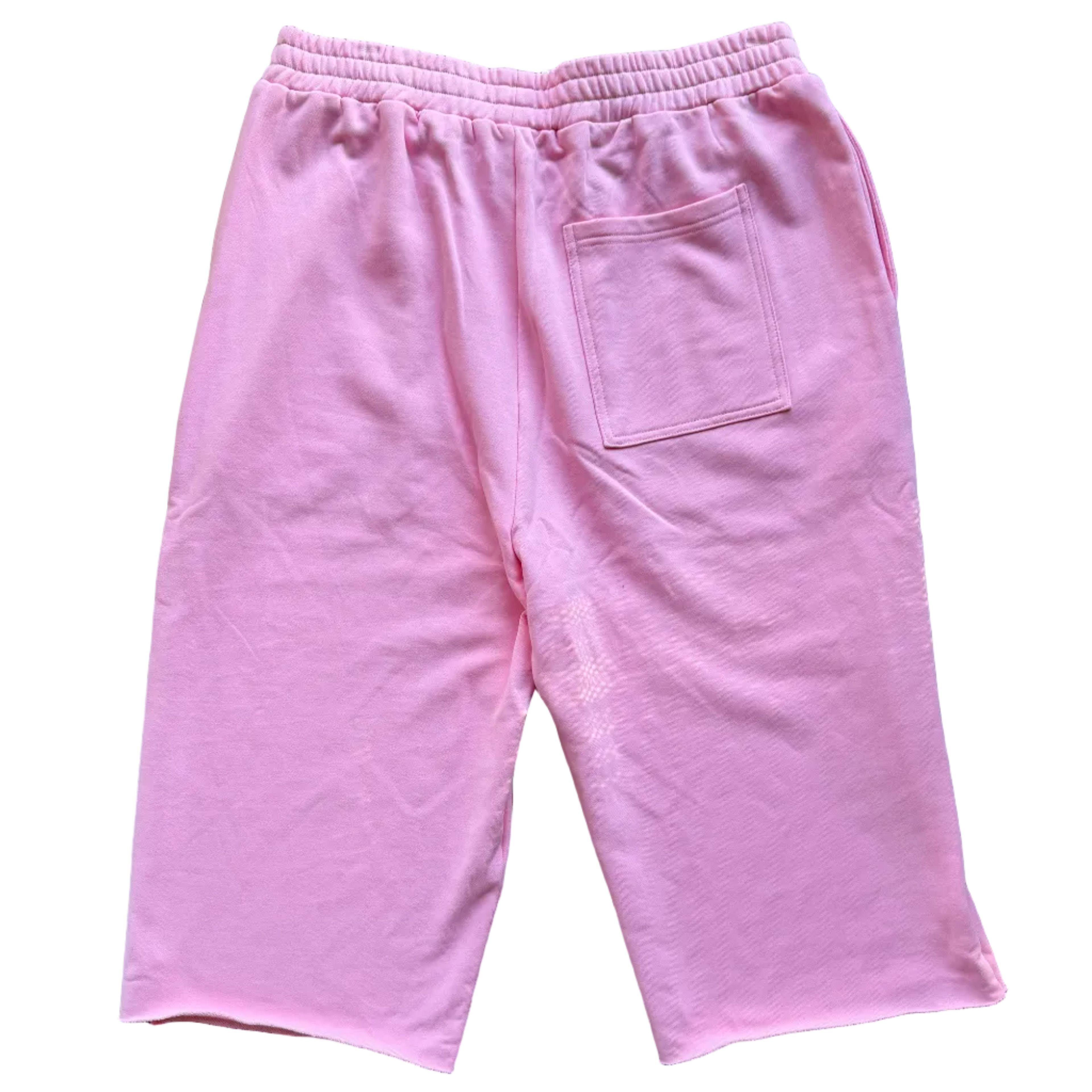 Bubblegum Pink Oversized 3/4 Sweat Shorts