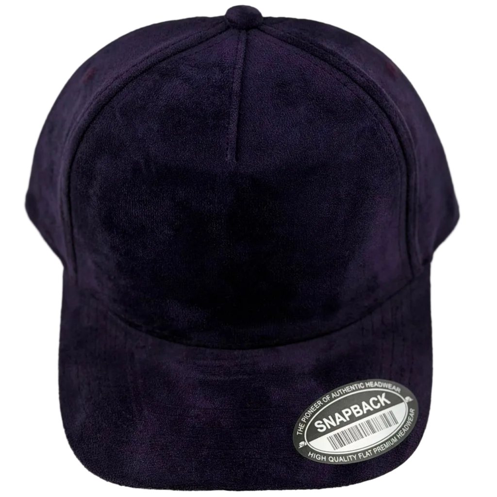 Midnight Plum Suede Snapback Cap