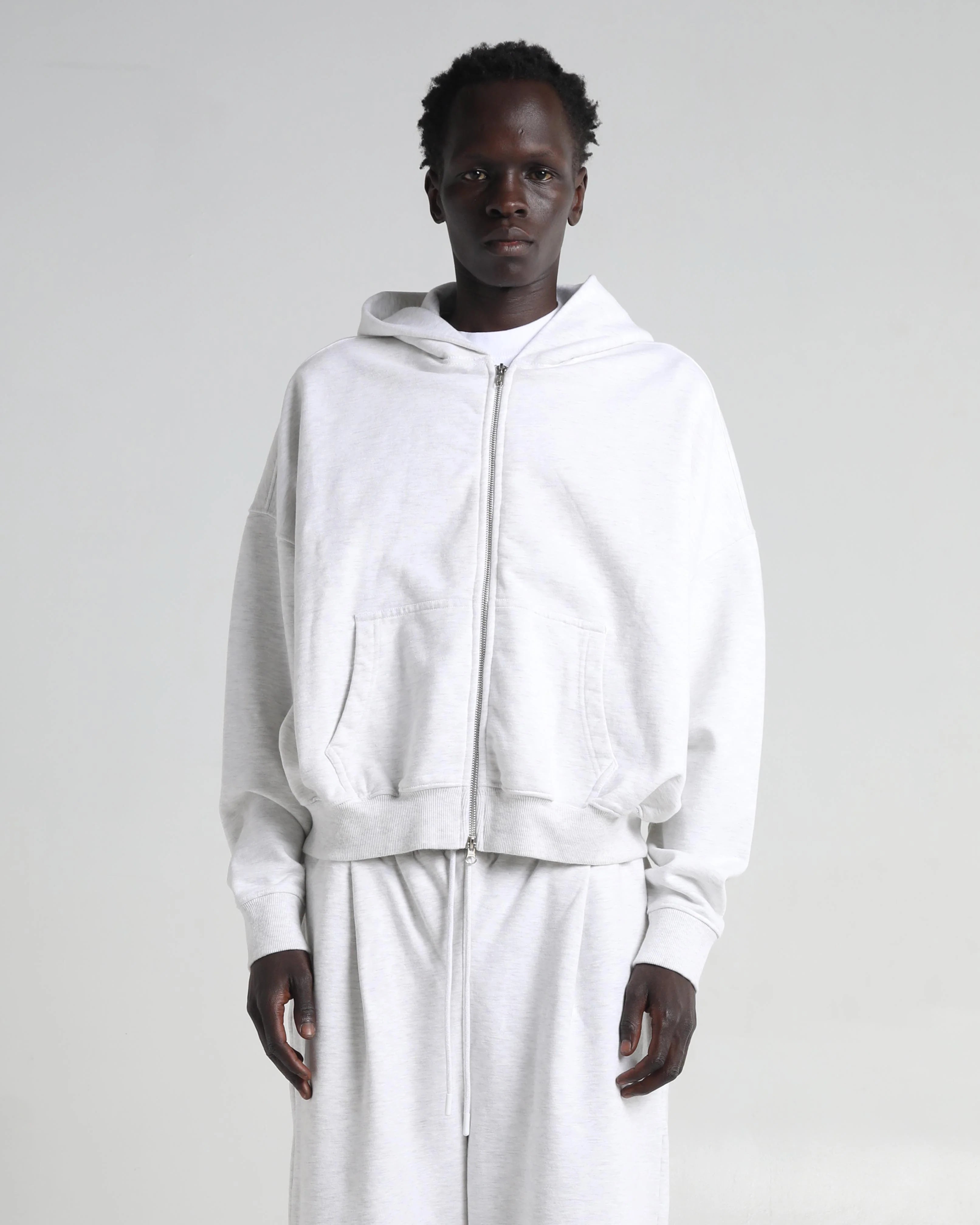 Cropped Zip Hoodie