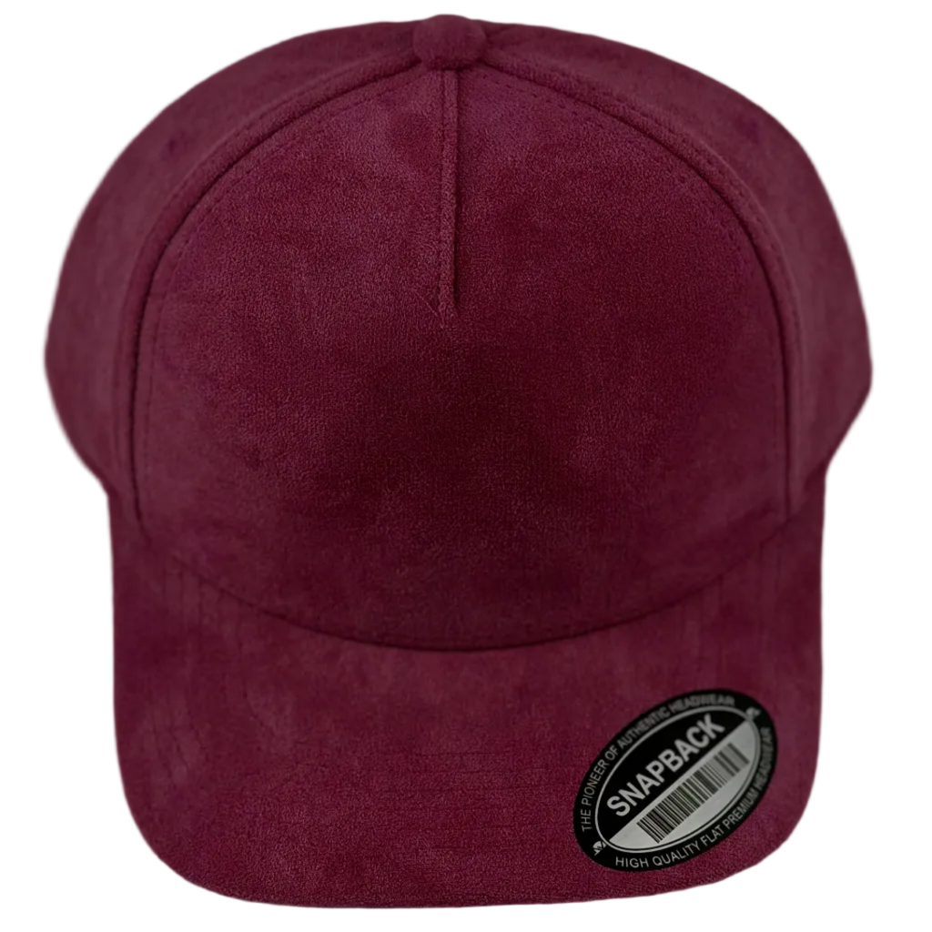 Rose Pink Suede Snapback Cap