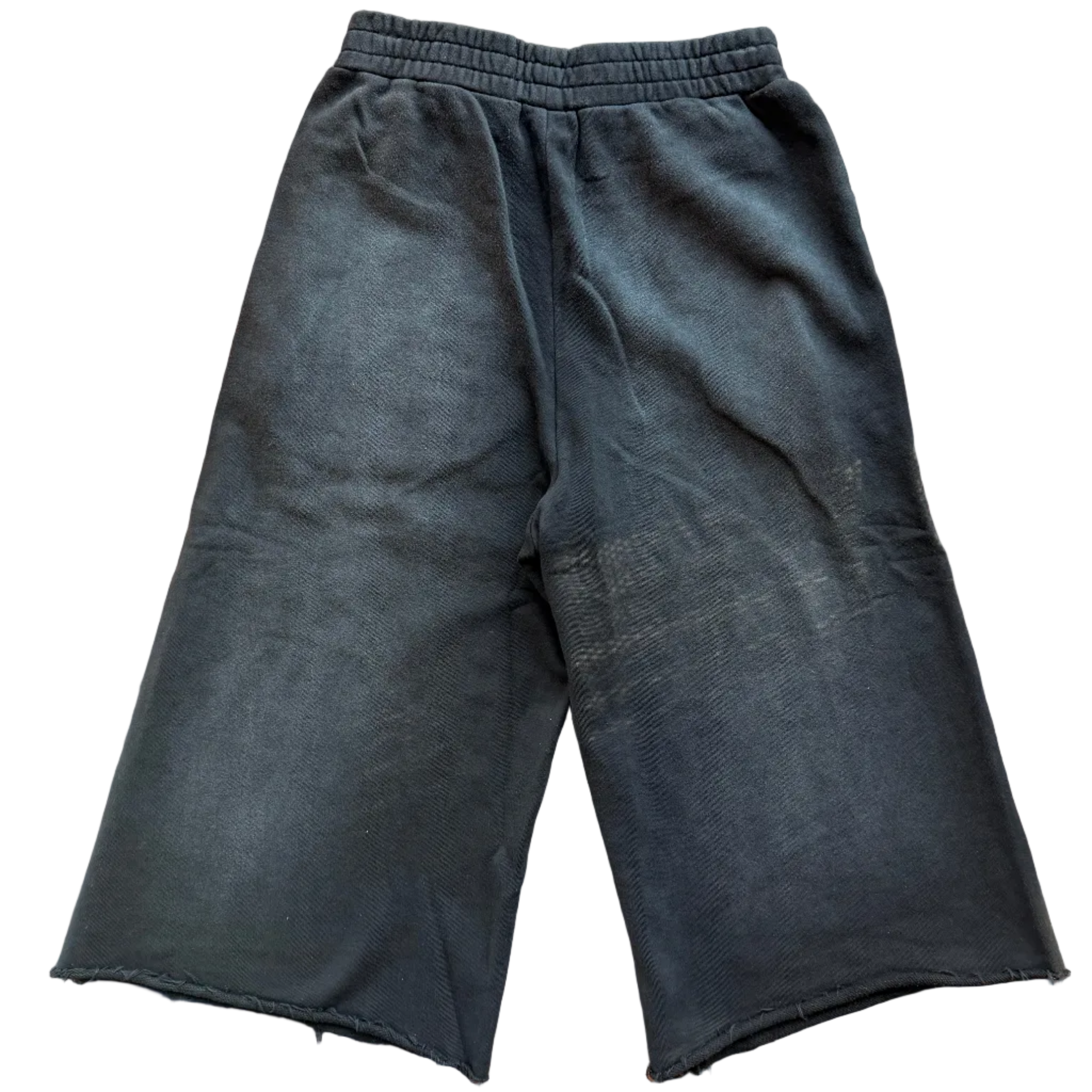 Onyx Black Oversized 3/4 Sweat Shorts